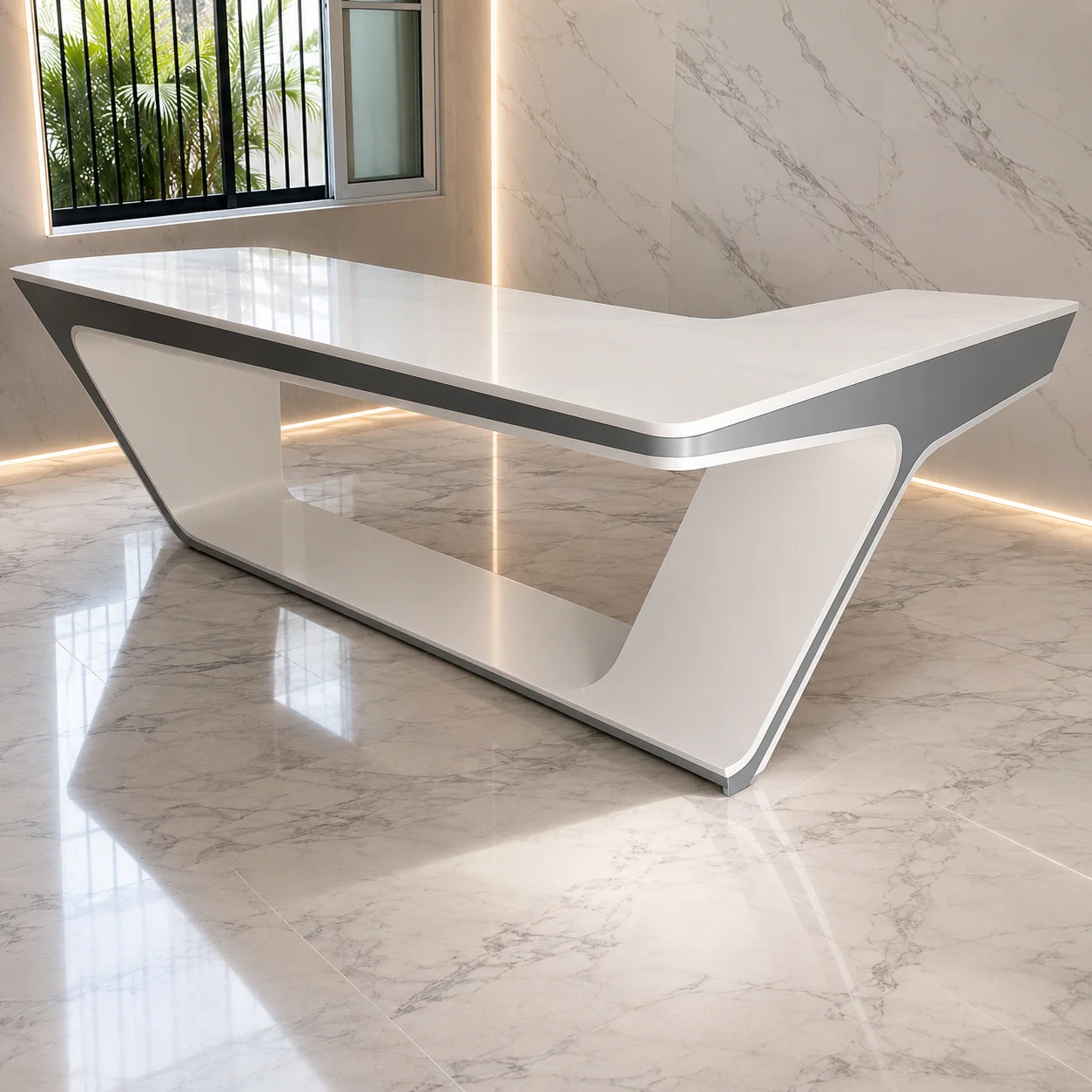 Designer Curved Reception Desk