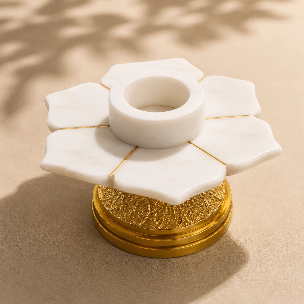 Luxury Marble Flower Candle Stand