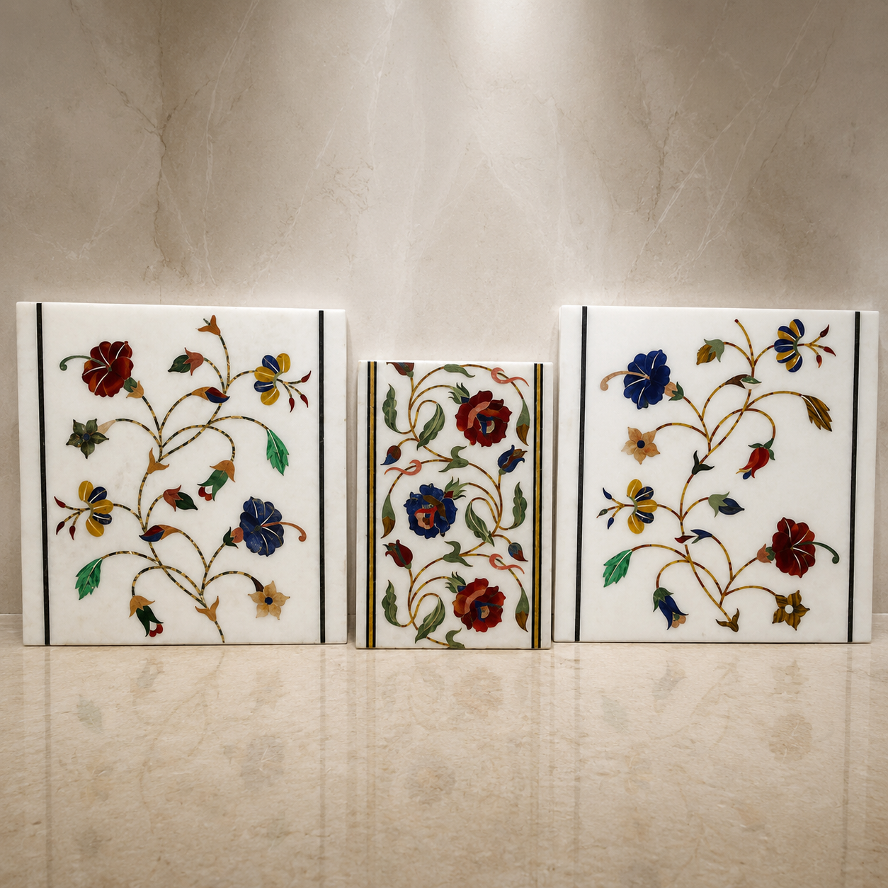 Premium Pietra Dura Marble Tile